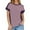 Purple, variant on Wyobmus Women Summer Casual T Shirts Short Sleeve Striped Tunic Tops Regular Fit Color Blocked Crew Neck Tee Shirt Blouses B-Pink