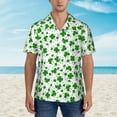 thumbnail image 4 of Balery St Patrick's Day4 Print Men's Hawaiian Shirts Short Sleeve Beach Shirt Relaxed Fit Vacation Button Down Shirts-X-Large, 4 of 9