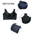 thumbnail image 6 of Women Push Up Sports Bra Deep Cup Full Back Incorporated Coverage Hide Back Fat Bra with Shapewear, 6 of 6