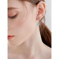 thumbnail image 3 of CACA LADY Lotus Earrings 925 Sterling Silver Lotus Earring Dangle Teardrop Abalone Lotus Flower Jewelry Gifts for Women Wife Birthday Gift, 3 of 6