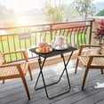 thumbnail image 3 of Folding TV Dinner Tray Table with No Assembly Required, Portable End Table for Eating, Foldable Snack Table for Bed Sofa, Black, 3 of 7