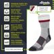 thumbnail image 3 of Calcetines Alvada de lana merino térmicos y cálidos para senderismo, 3 pares, 3 of 5