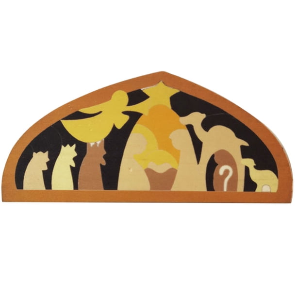 Figura de juguete de rompecabezas de Jesús, regalo, hecha a mano, colorida y única, adorno educativo. B