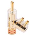 thumbnail image 3 of 1/4 Uds conectores Banana de Audio chapados en oro/rodio conector Banana de bloqueo de 45 grados, 3 of 8