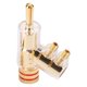 thumbnail image 3 of 1/4 Uds conectores Banana de Audio chapados en oro/rodio conector Banana de bloqueo de 45 grados, 3 of 8