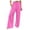 Hot Pink, variant on zaveiop Women's Linen Palazzo Pants Wide Leg High Waisted Lounge Casual Beach Pants with Pockets (Hot Pink, M)