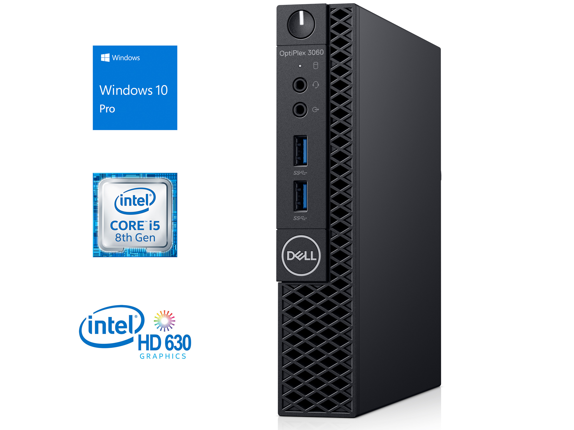 Dell OptiPlex 3060 Micro Desktop, Intel 6Core i58500T Upto 3.5GHz