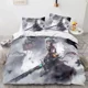 thumbnail image 3 of Juego de cama con edredón Genshin Impact, funda de edredón, funda de almohada, juegos de 2 o 3 piezas, tamaño para niños y adultos, 3 of 5