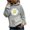 Gray, variant on IROINNID Women's Long Sleeve Hoodie Mid-Length Print Stylish Jumper Tops Sunflower Sweatshirt Sweater, Gray