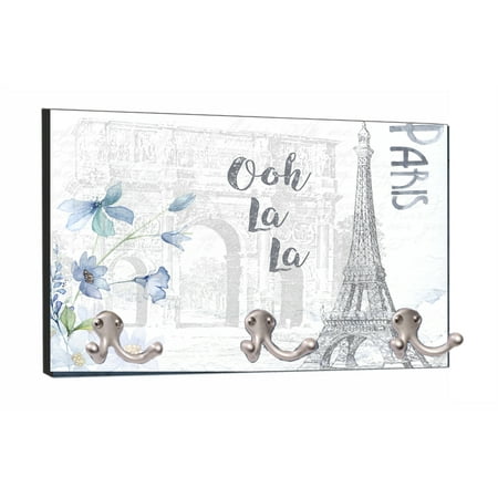 Double Pot Rack Hook Vintage Style Ooh La La Paris Parisian French Eiffel Tower Design - 8