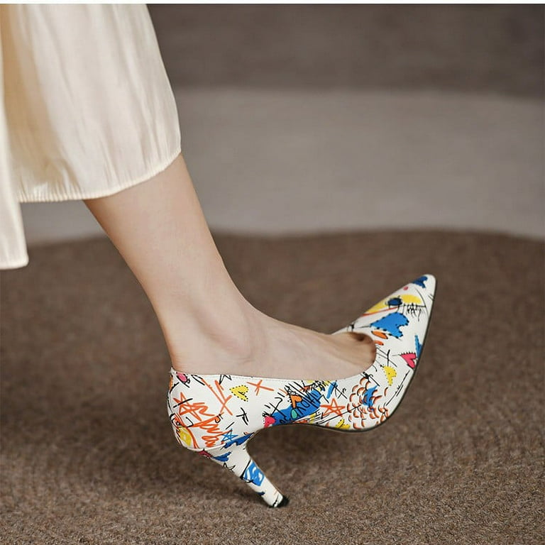 Women’s Pointed Toe Pumps,9.5cm Multicolor Stilettos Heels Pumps,9.5cm  Classic Office Daily Dress Shoes