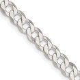 thumbnail image 2 of Auriga Fine Jewelry 925 Sterling Silver 5.75 mm Flat Curb Chain Necklace for Women 20", 2 of 6