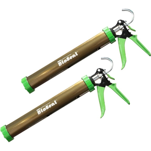 PRO Sausage Caulk Gun - 20 oz Foil Pack 27:1 Thrust, Aluminum Sausage Caulking Gun, Ideal For Contractors Set of 2