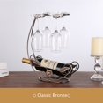 thumbnail image 4 of Soporte para copas de vino Homya, estante de metal para 1 botella, 4 of 9