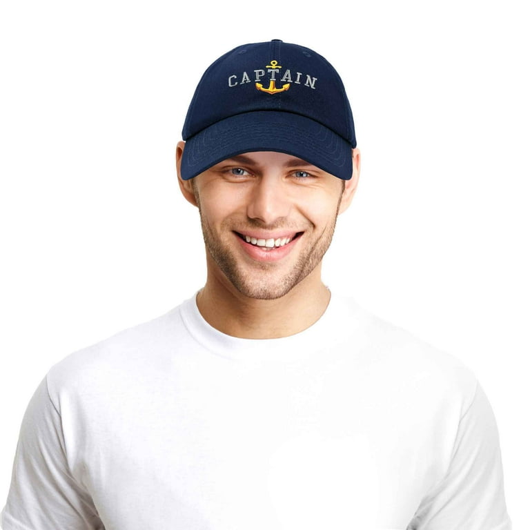 Embroidered First Mate in Set Blue Hat Matching Ball And Captain DALIX Cap Navy