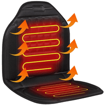 Heated Car Seat, Fast Heating Seat Cushion for Car, Portable Seat Cover with 12V Car Adapter, Universal