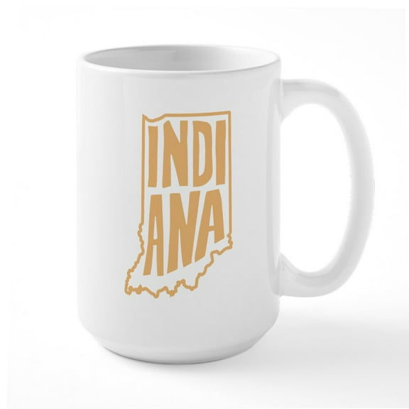CafePress - Indiana - 15 oz Ceramic Large White Nolvety Mug