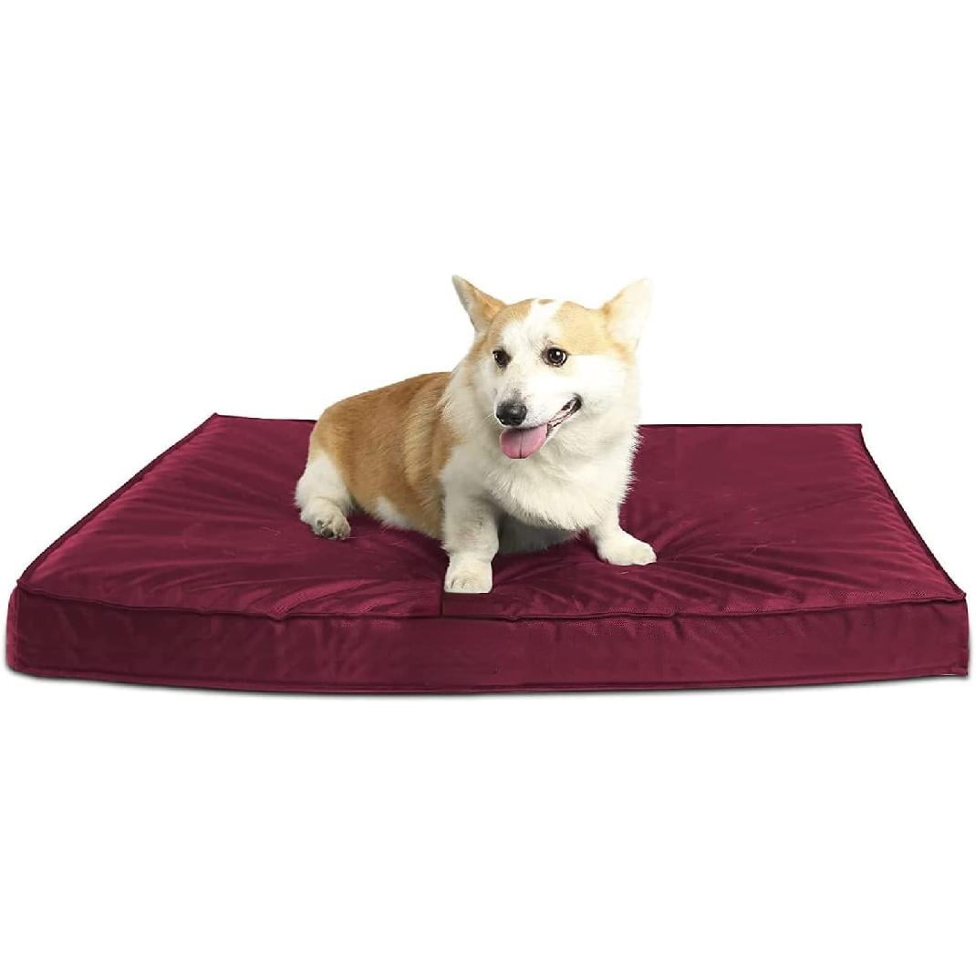 Orthopedic Egg Foam Indestructible Pet Bed with Washable Removable Chew Proof Cooling Cover Tail Stories Outdoor All Weather Dog Bed Waterproof Dog Bed for Large Dogs 