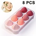 thumbnail image 1 of Juego de esponjas de maquillaje de 8 uds, herramienta de cosméticos de belleza, esponja para polvo Facial impecable, esponjas para base de mezcla para líquido, crema, polvo Adepaton 2035550-1, 1 of 8