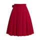 thumbnail image 3 of Gibobby faldas largas de mujer elegantes color sólido retro de temperamento elegante para mujer(Rojo, S), 3 of 4