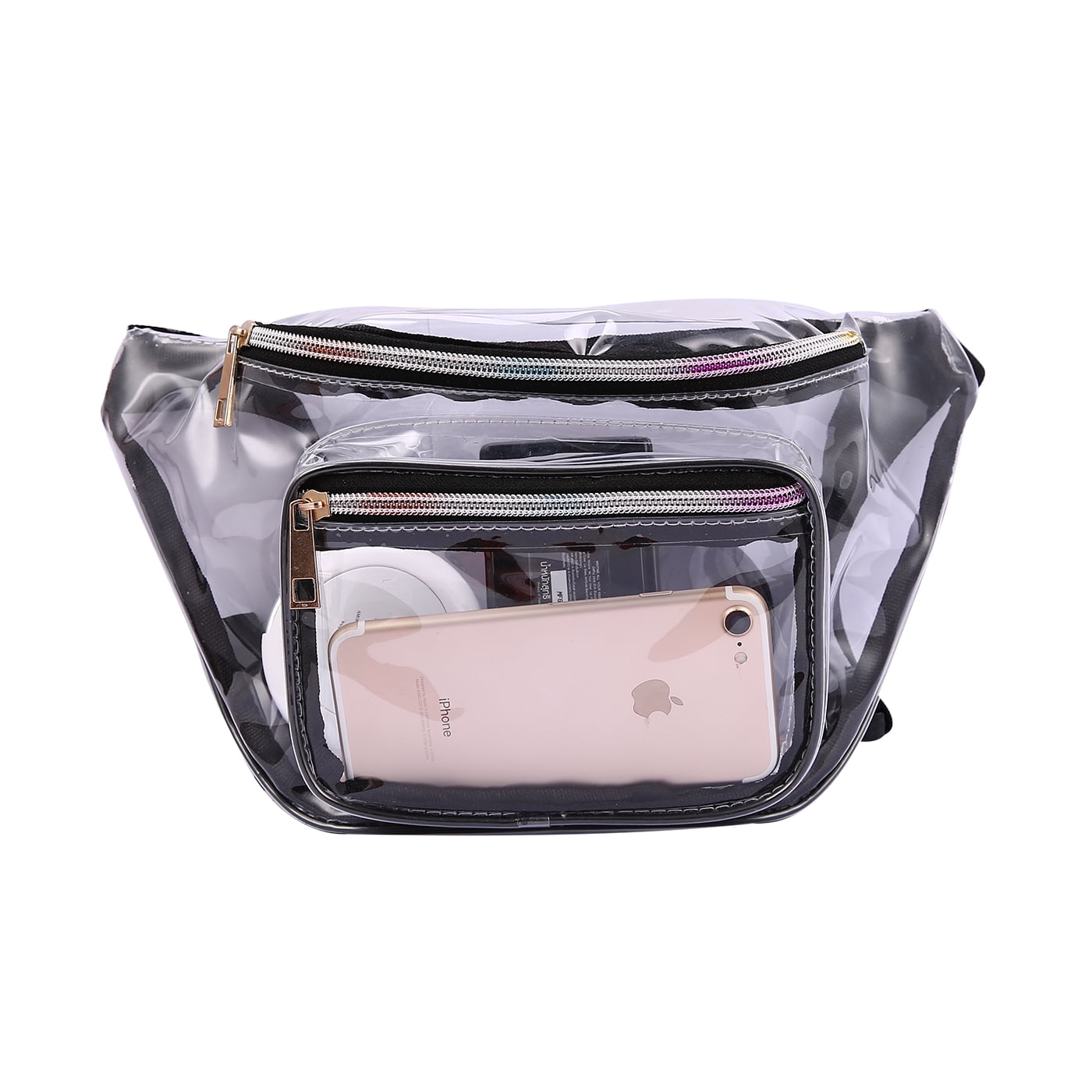 HDE - Clear Fanny Pack for Stadium Security Waist Bag Pouch Transparent Vinyl Pouch Zipper ...