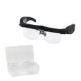 thumbnail image 1 of Lupa, Lupa con Diadema con Lentes Intercambiables Lupa con Montaje en Cabeza Manos Libres 3 LED para Trabajos Cercanos Manualidades de Costura, 1 of 5