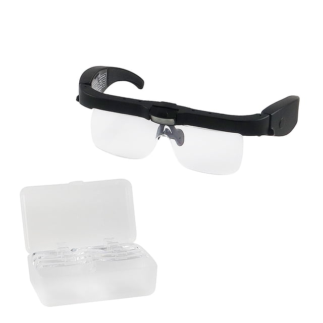 Lupa, Lupa con Diadema con Lentes Intercambiables Lupa con Montaje en Cabeza Manos Libres 3 LED para Trabajos Cercanos Manualidades de Costura