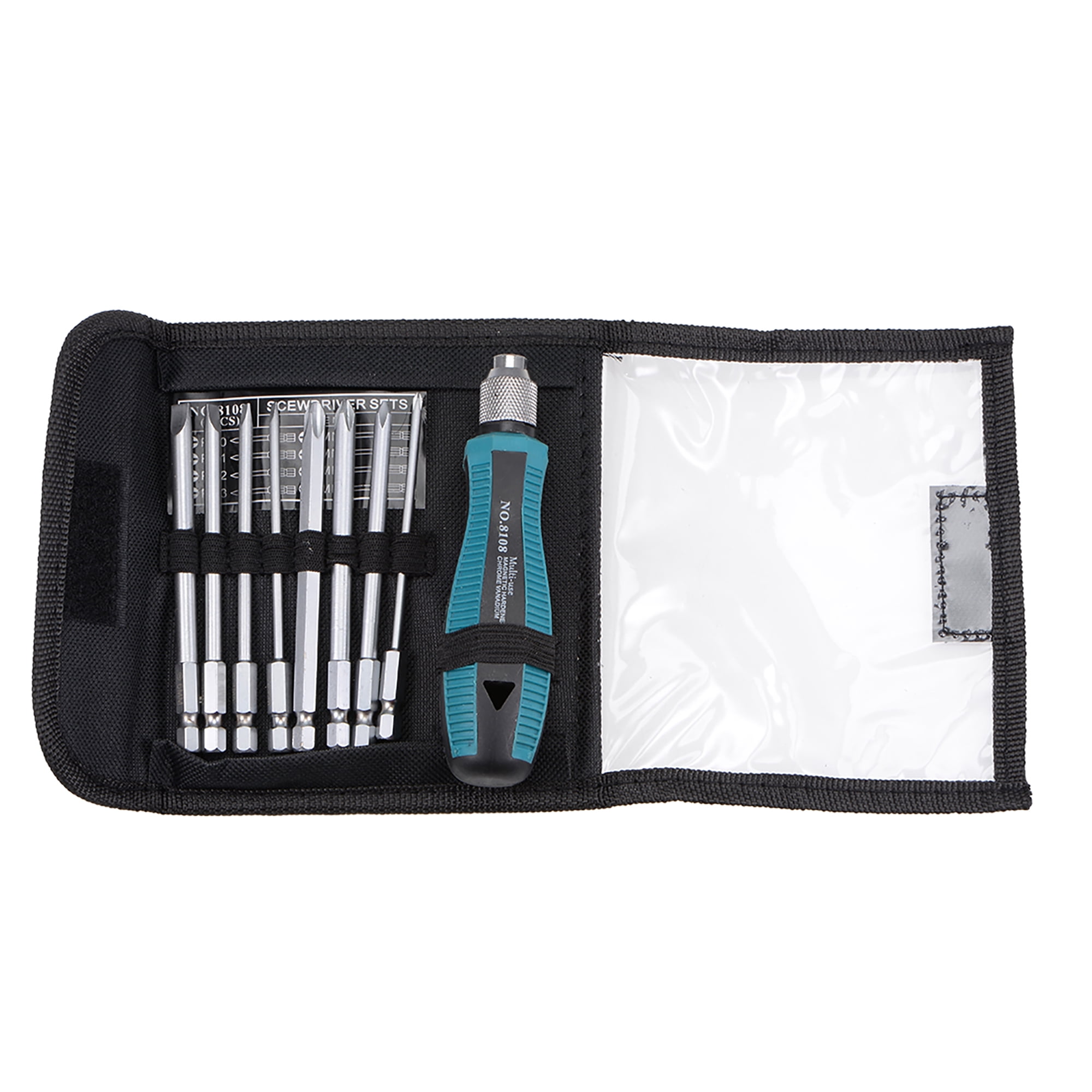 Uxcell 1/4'' Hex Shank Magnetic Screwdriver Bits Set (9-in-1) w Non-Slip Handle