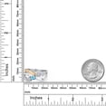 thumbnail image 6 of Gem Stone King 925 Silver and 10K Yellow Gold Lab Grown Diamond and Swiss Blue Topaz and Lab Grown Diamond Engagement Ring for Women | 1.00 Cttw | Heart Shape Gemstone April Birthstone | Size 7, 6 of 6