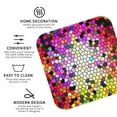thumbnail image 4 of Kll Square Drink Coasters Set Of 4,Pu Leather Absorbent Coasters Set Decorative Coffee Cup Coasters Housewarming Gift For Home Decor-Colorful Tie Dye Stained Glass 3, 4 of 9