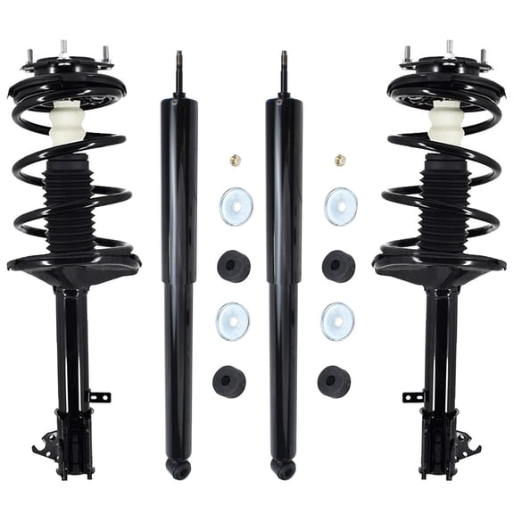 Detroit Axle - AWD Struts Shocks for Toyota 1996-2000 RAV4 [2.0L, 4 Door], 2 Front Struts with Coil Springs 2 Rear Shock Absorbers 1997 1998 1999 Suspension Replacement