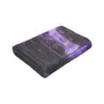 thumbnail image 4 of LNWH Super Soft Flannel Bed Blanket, Cozy Fluffy Warm All Seasons Elf Purple Forest Pattern Throw Blankets for Sofa Bedding, 80"x60", 4 of 8