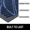 thumbnail image 3 of Buganda Waterproof Doormat, Non Slip Absorbent Rubber Door Mat for Outdoor and Indoor, Low Profile Dirt Trapper Front Door Rug, 48"x32",Navy, 3 of 7