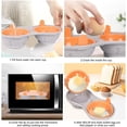 thumbnail image 2 of Microwave Double Egg Poacher, 2 Cavity Edible Silicone Draining Egg Boiler for Microwave Set, Non-Stick Fast Egg Maker Cooker, Home Kitchen Cooking Gadget Tools, 2 of 8