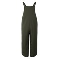 thumbnail image 3 of Women Jumpsuit with Pockets Sleeveless Wide Legs Plus Size Overalls, 3 of 8
