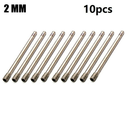 

BAMILL 10Pc 0.8-4mm Rotary Diamond Burr Core Drill Bit Engraving 2.35mm For Glass Tile