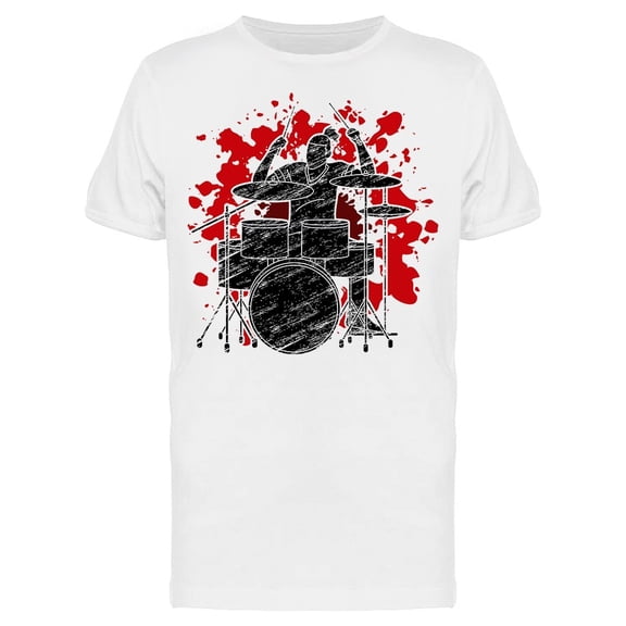 Musician Playing Drums Tee Men's -Image by Shutterstock