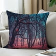 thumbnail image 3 of LALILO Throw Pillow Covers Mystical Forest Trees Fog Red Leaves Cushion Cover 18" x 18", 2 Pack, 3 of 6