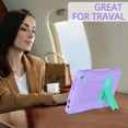 thumbnail image 5 of BMOUO Case for All-New Amazon Fire HD 8 & HD 8 Plus Tablet (Only 12th Gen,2024/2022), Layer Duty Shockproof Rugged Case with Kickstand, Purple+Teal, 5 of 7