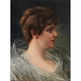 thumbnail image 2 of Wilhelm Trübner 11x14 Gold Ornate Wood Frame and Double Matted Museum Art Print Titled - Portrait of a Lady in Profile (1878), 2 of 4