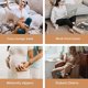 thumbnail image 5 of Dinheiro Zapatillas de interior de espuma viscoelástica sin cordones para dormitorio, acogedores zapatos ligeros de verano para exteriores con suela de goma, 5 of 5