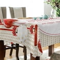 thumbnail image 3 of Coolnut Christmas Balls Tablecloth, Waterproof Washable Polyester Square Table Cover, Durable Tablecloth for Kitchen Dining Table Party Decor, 60"X 90", 3 of 7