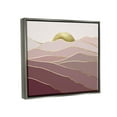 thumbnail image 3 of Stupell Layered Pink Glam Mountain Peaks Landscape Painting Gray Floater Framed Art Print Wall Art, 3 of 6