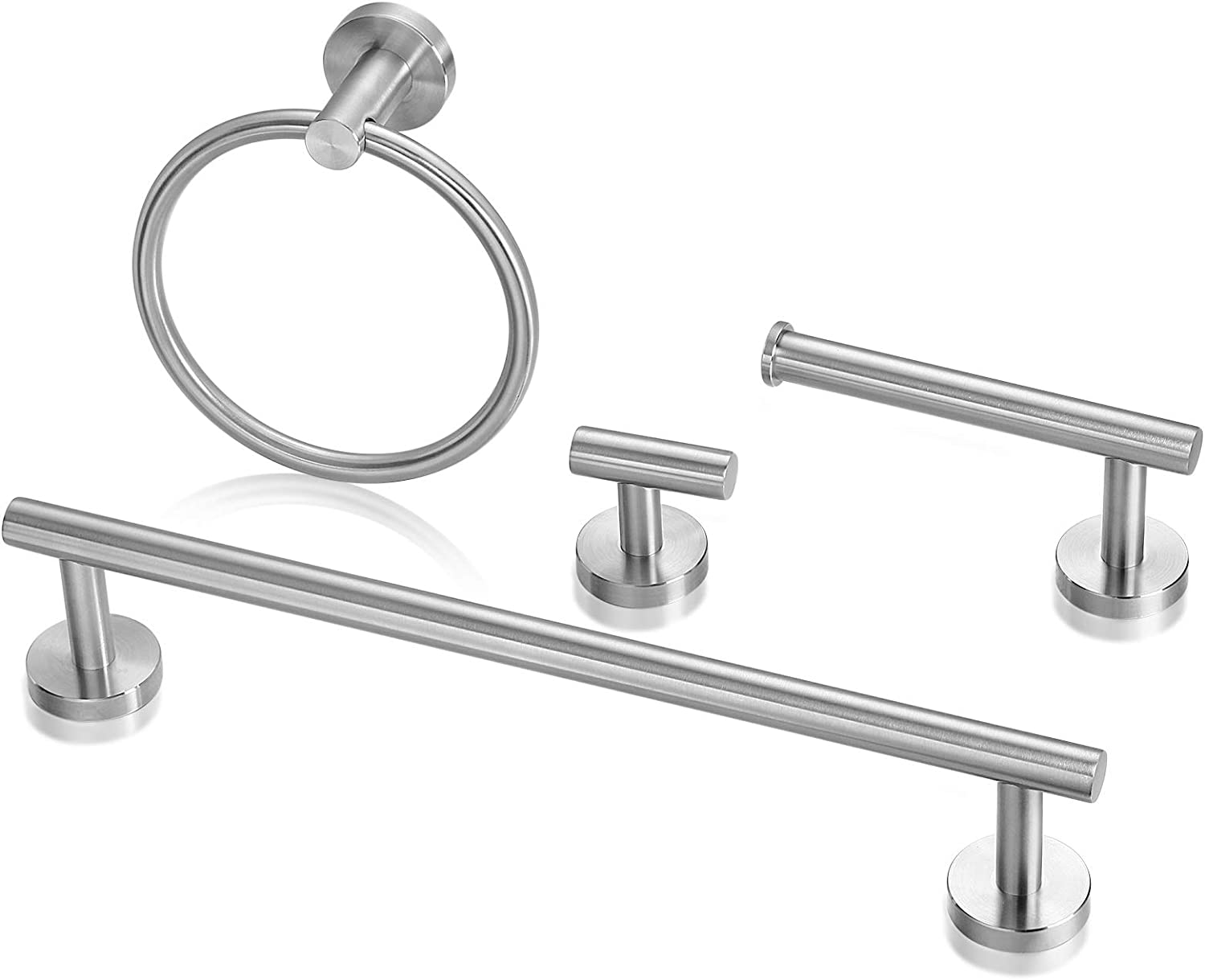 4 Pieces Bathroom Hardware SetTowel RingToilet Paper Roll Holder