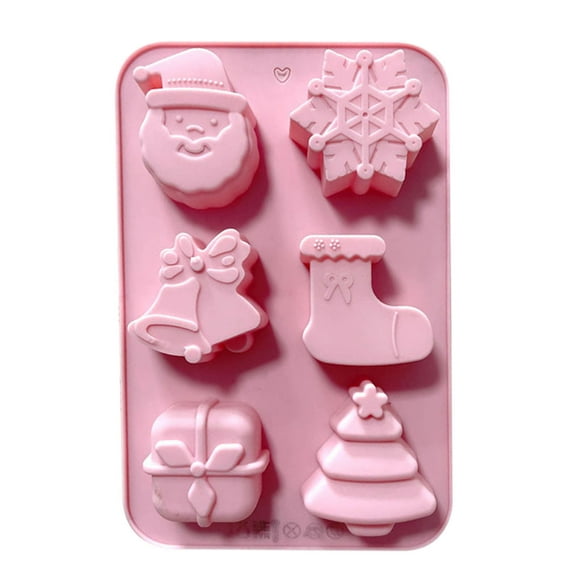 Christmas Large Christmas Baking For Mini Cakes Soaps Chocolates Jelly And Candles With Christmas Tree Santa Claus Snowman Shape