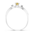 thumbnail image 5 of 14k White Gold Oval Citrine And Diamond Ring, 5 of 6