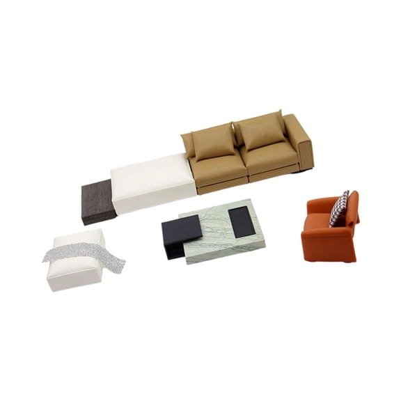 Zeiwohndc Realistic Dollhouses Furniture Sofa for Model Displays and Art Projects