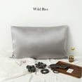 thumbnail image 2 of Luxury Pure Mulberry Silk Pillowcase 32 Momme Drape Collection Neutrals, 2 of 6