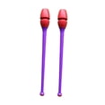 thumbnail image 3 of Mazas de entrenamiento de gimnasia rítmica de doble color de 45,5 cm de goma PVC equipo fácil cabeza roja, 3 of 8