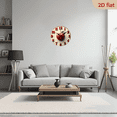thumbnail image 6 of Vintage Red Apple Wall Clock, Rustic Farmhouse Style with 3D Fruit Design, Kitchen & Dining Room Decor, Charming Timepiece for Country Home & Fruit Lovers, 6 of 7